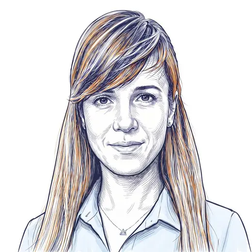Line-art portrait of Desi Agafonova